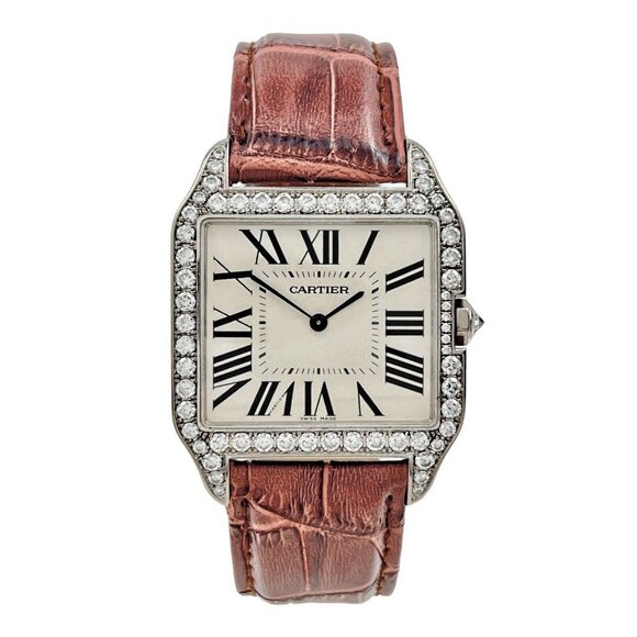 Cartier Santos Dumont Manual Wind 35mm 18k White Gold - AM Diamonds - Picture 1 of 9